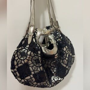 Elegant Black and Silver Women's Bag